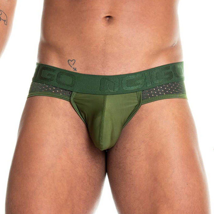 Prudence Green Brief vista frontal de Gigo Underwear