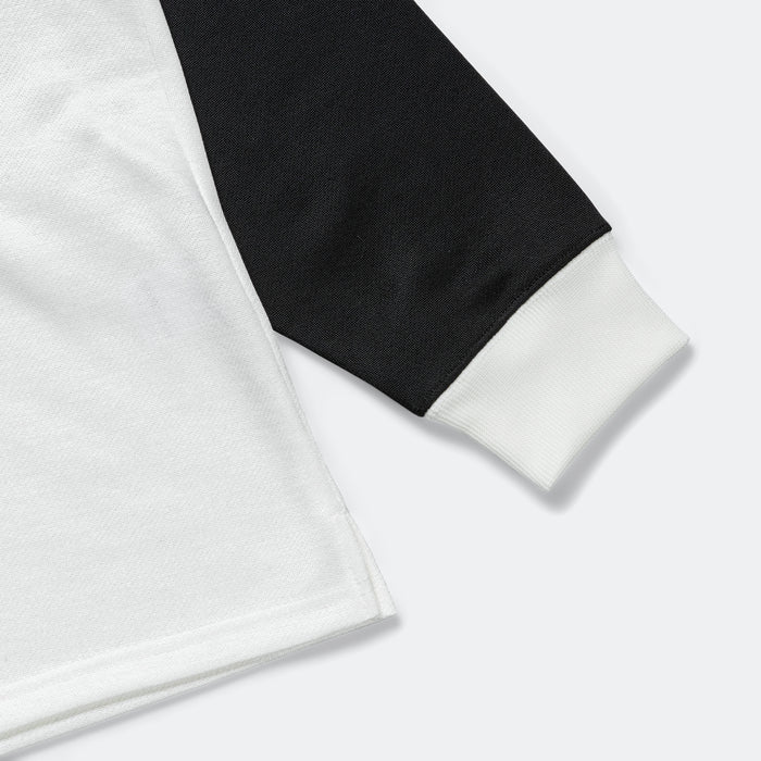 Pullover L/S Polo - Off White/Black