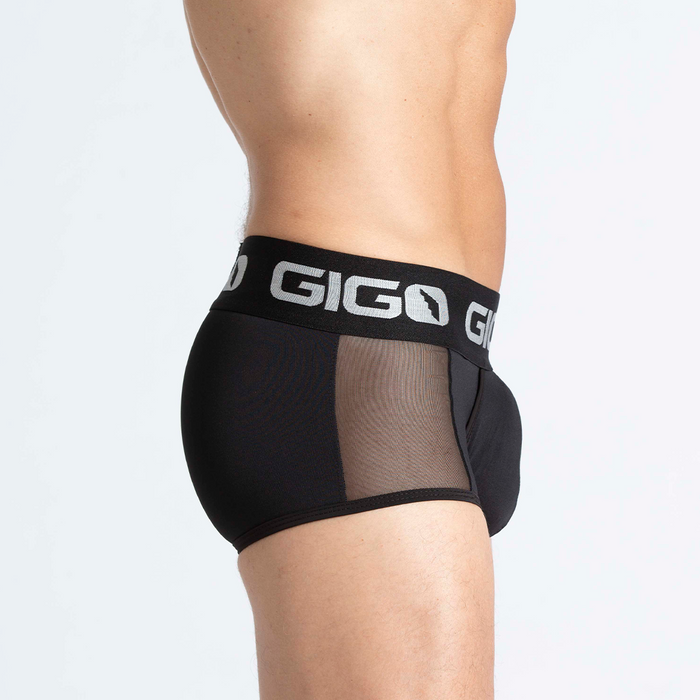 Purity Black Trunk vista frontal de Gigo Underwear