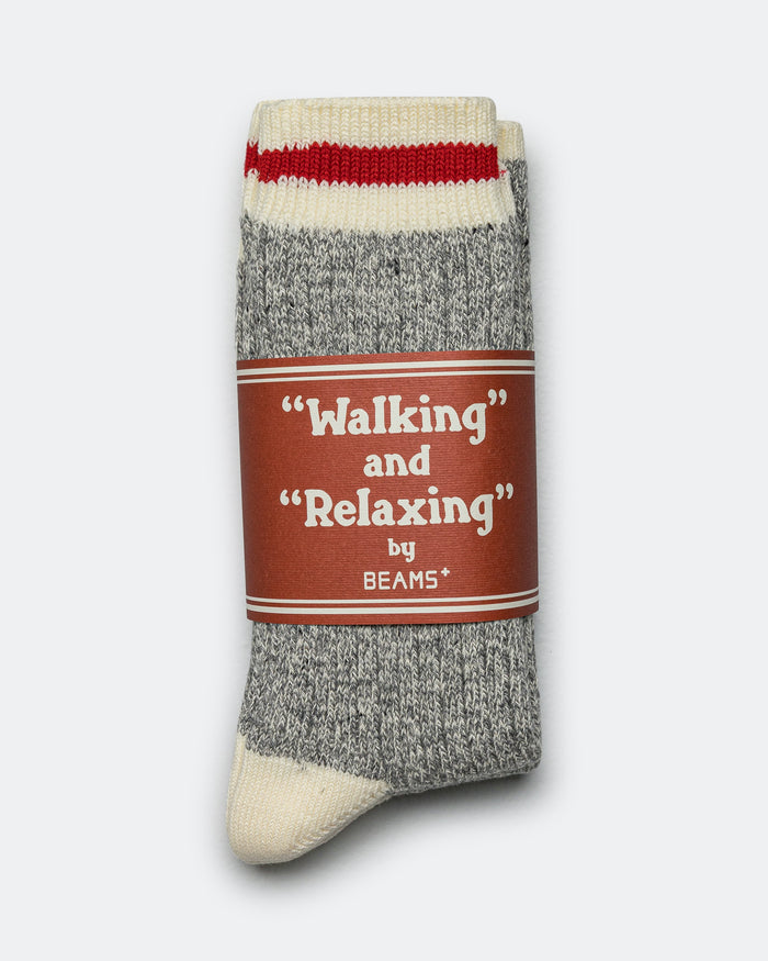 Rag Socks - Grey/Red