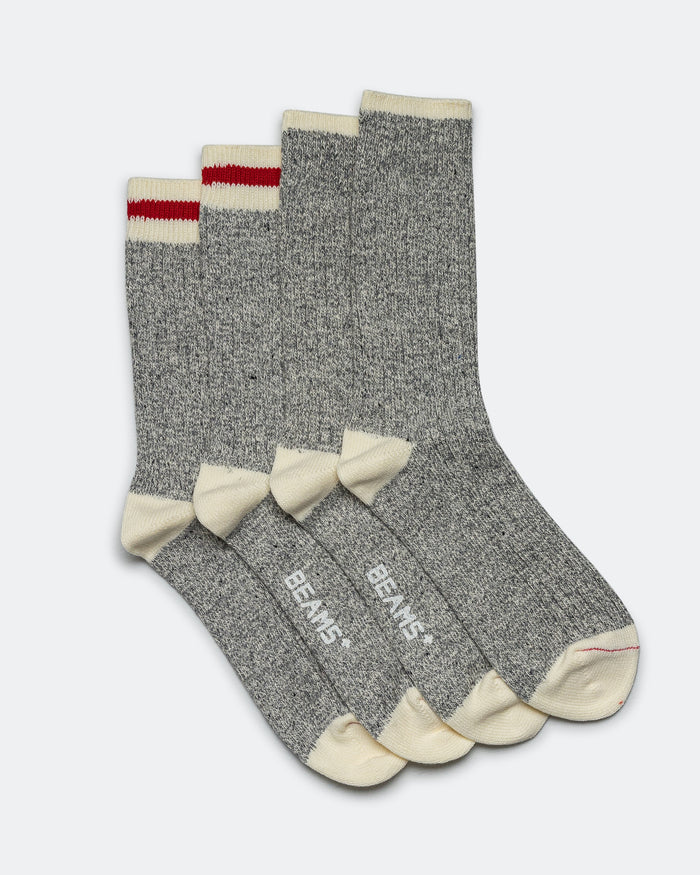Rag Socks - Grey/Red