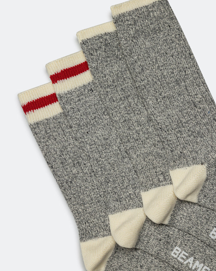 Rag Socks - Grey/Red