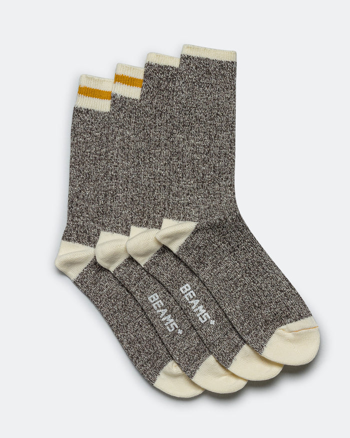 Rag Socks - Khaki/Yellow