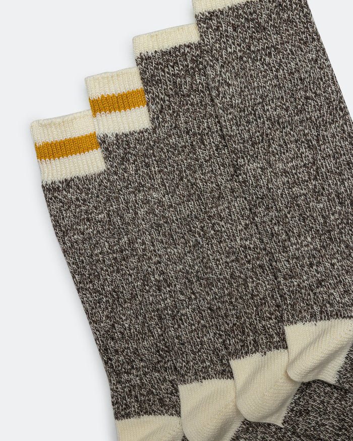 Rag Socks - Khaki/Yellow