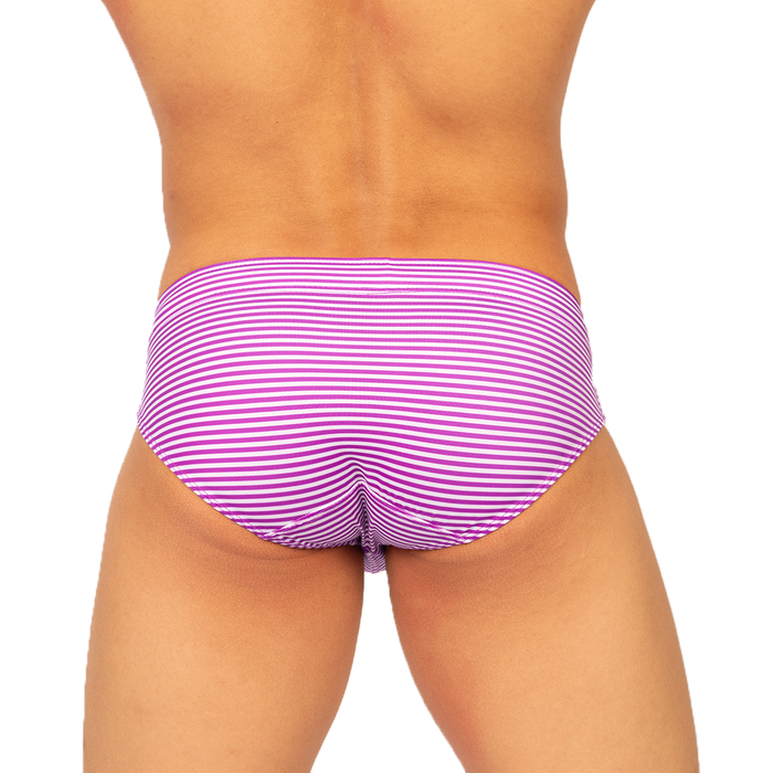 Rank Purple Swim Brief vista frontal de Gigo Underwear