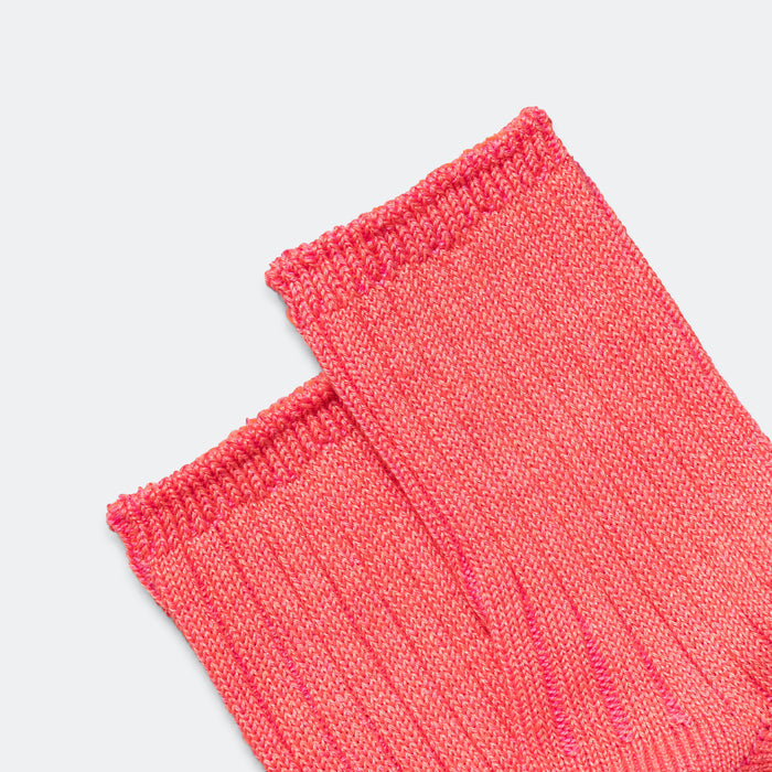 Ribbed Ankle Sock - Pink