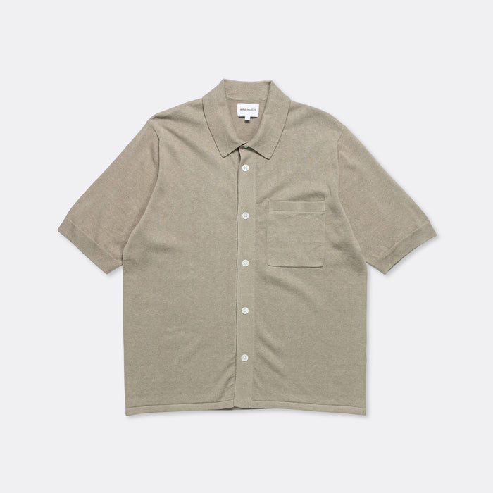 Rollo Cotton Linen SS Shirt - Clay