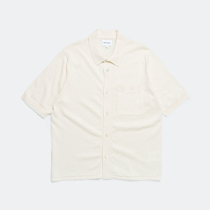 Rollo Cotton Linen SS Shirt - Kit White
