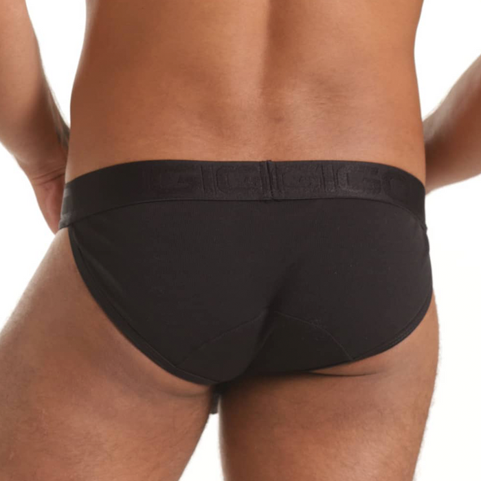 Scanaling Black Brief vista frontal de Gigo Underwear