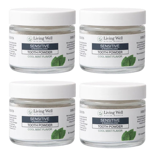 Sensitive Remineralizing Tooth Powder 1 year supply, four pack