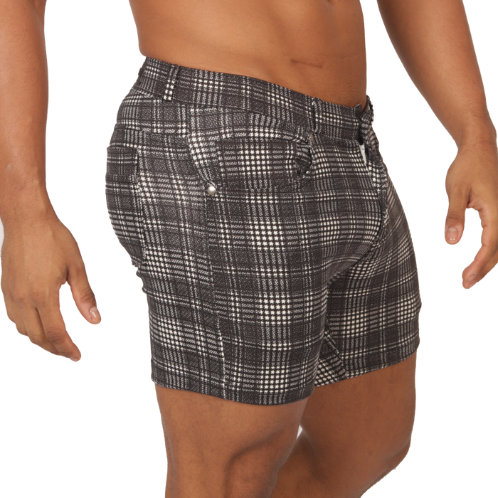 Social Gray Square Short vista frontal de Gigo Underwear