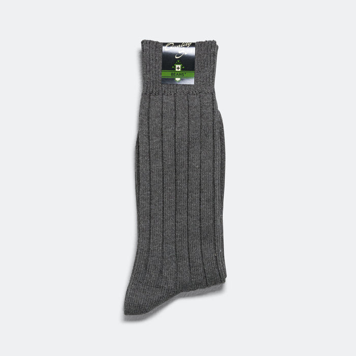 Solid Ribs Socks - Charcoal