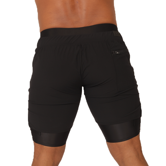 Sporty Black Short vista posterior de Gigo Underwear