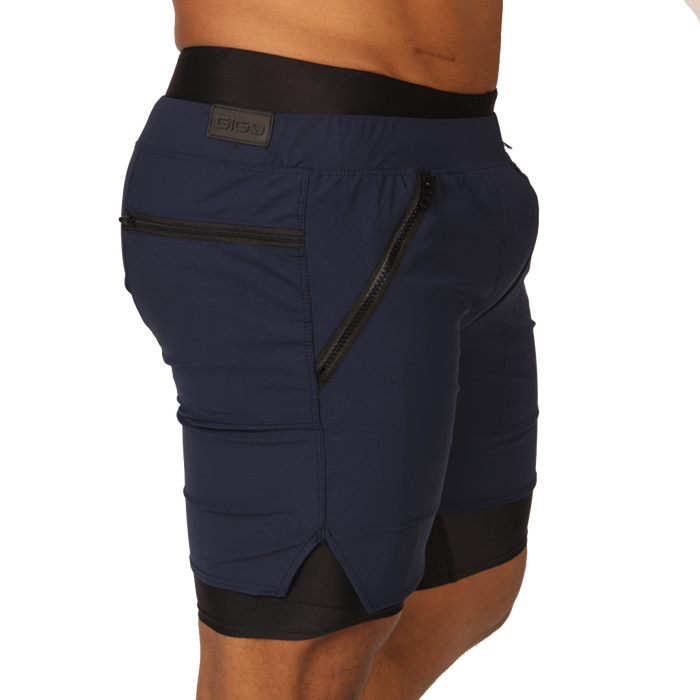Sporty Blue Short vista frontal de Gigo Underwear