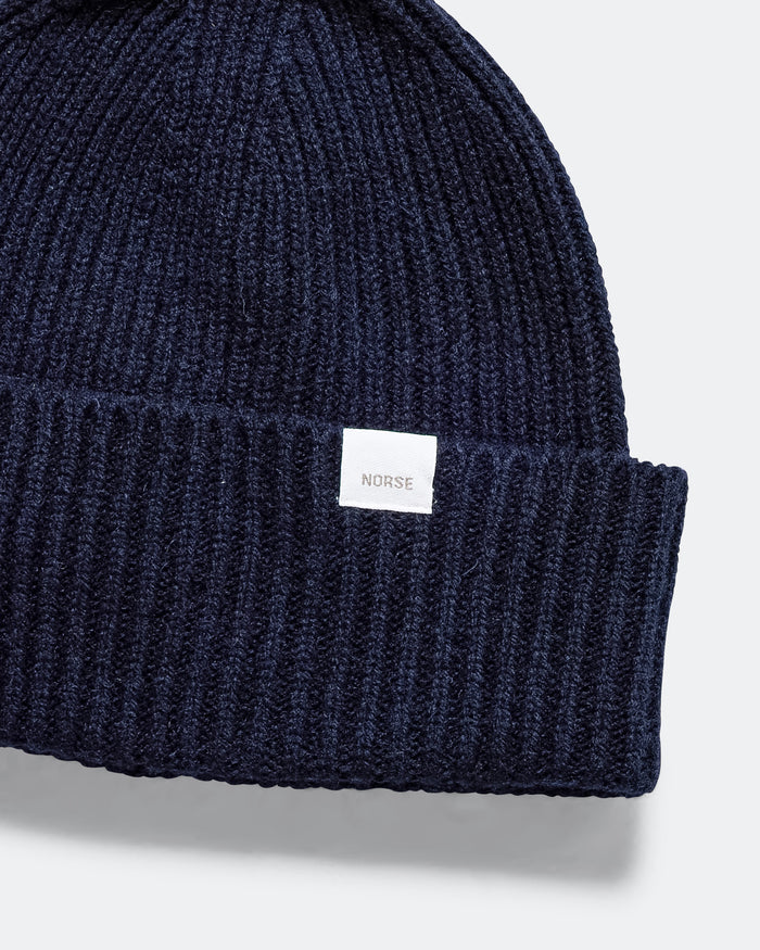 Standard Merino Lambswool Beanie - Dark Navy