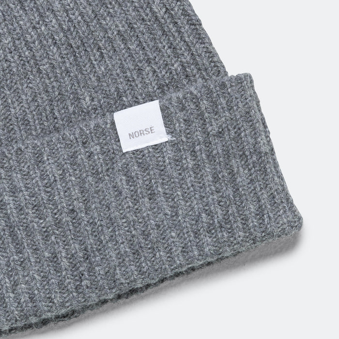 Standard Merino Lambswool Beanie - Grey Melange