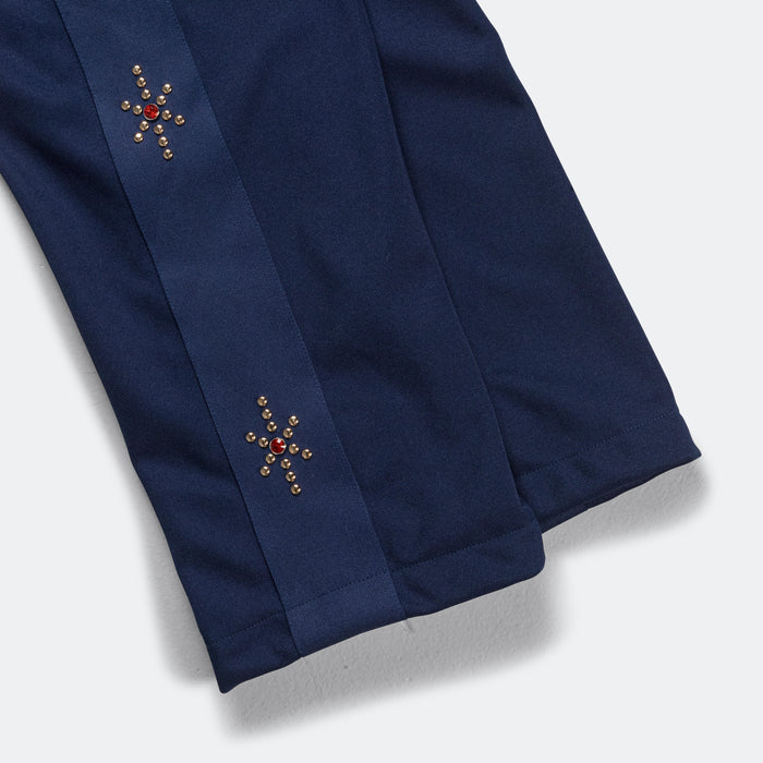 Studded Track Pant - Navy