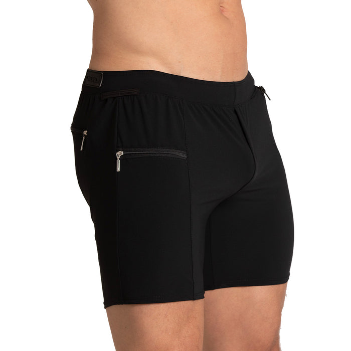 Tennis Black Short vista frontal de Gigo Underwear