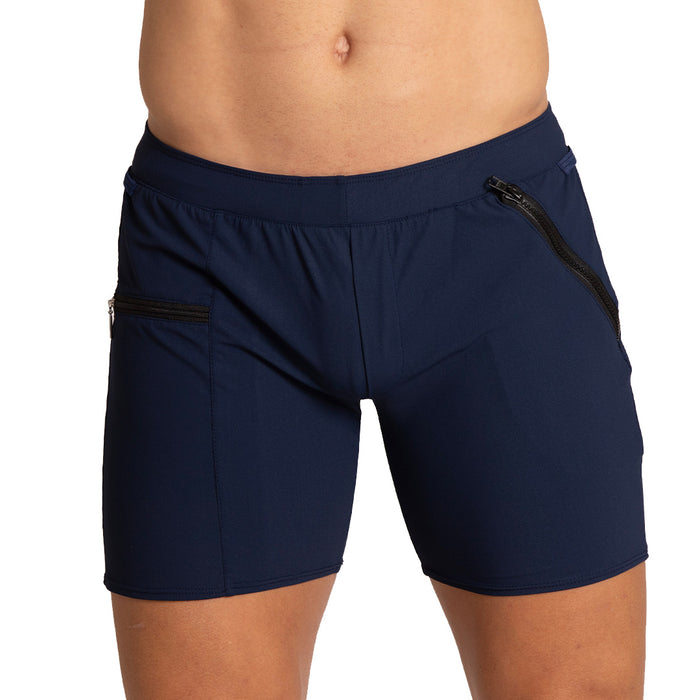 Tennis Blue Short vista frontal de Gigo Underwear
