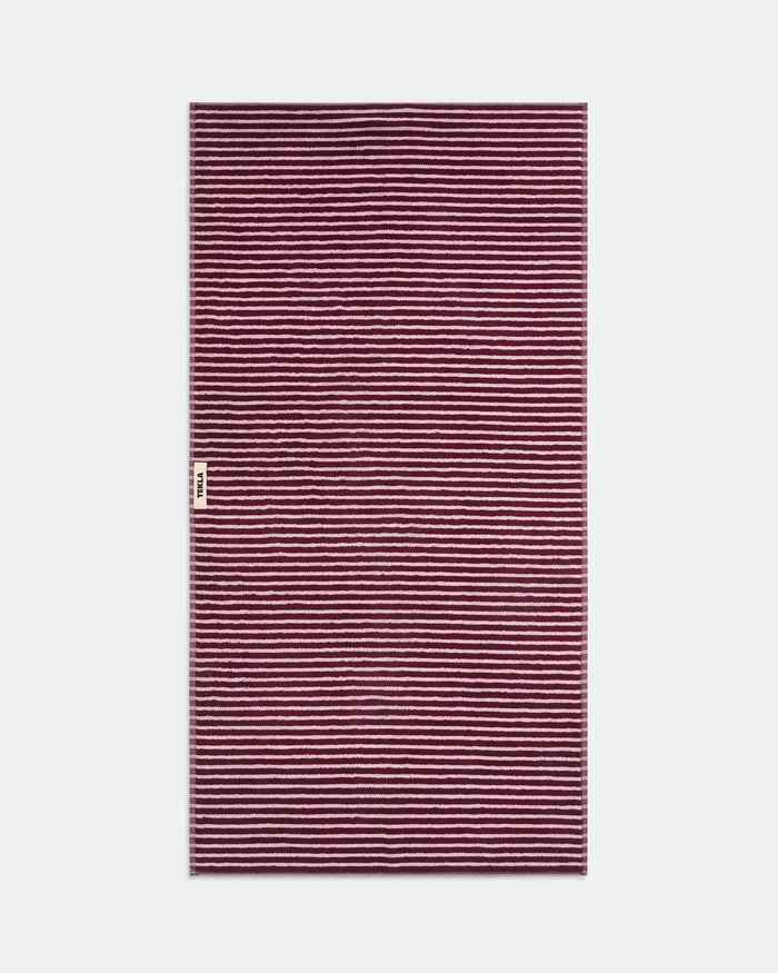 Terry Towel - Red & Rose