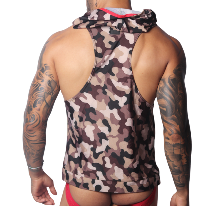 Trend Red Hoody Tshirt vista posterior de Gigo Underwear