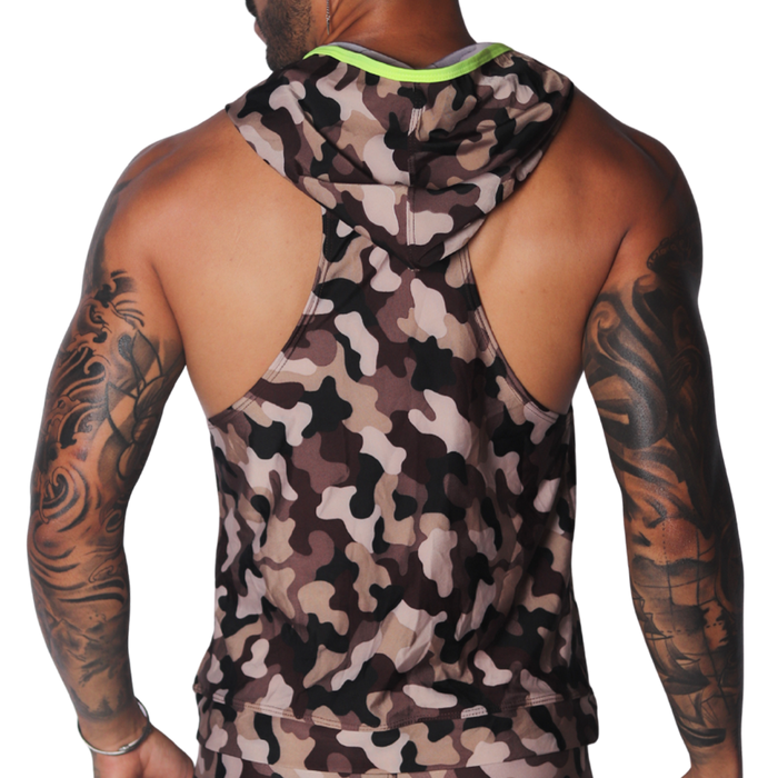 Trend Yellow Hoody Tshirt vista posterior de Gigo Underwear