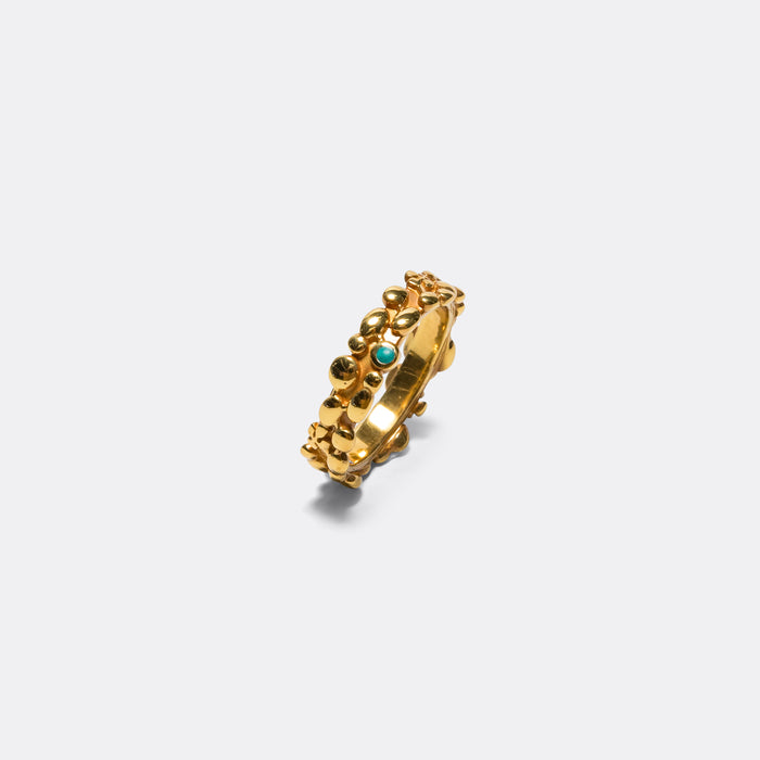 Tropique Ring - 14K Gold Plated/Turquoise