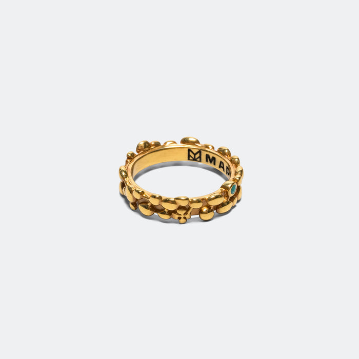 Tropique Ring - 14K Gold Plated/Turquoise