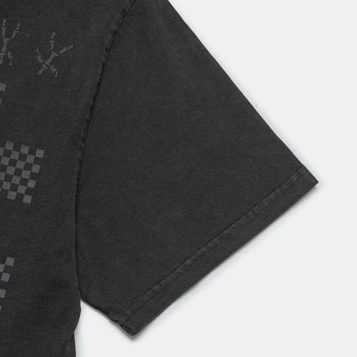 UP THERE X ATAB Lab 'Chess Board' Tee - Faded Coal/Reflective
