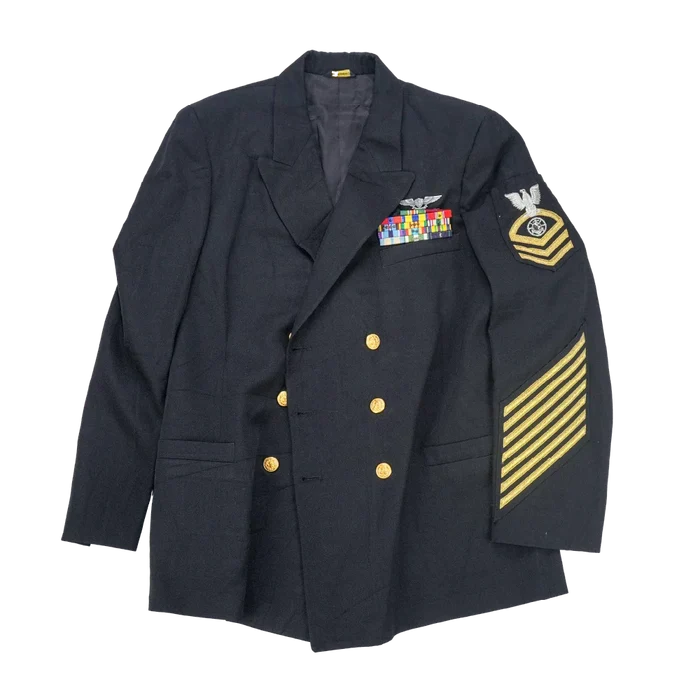 US Navy Service Dress Jacket w/ Ribbon Bars - 44L, XLarge - US Navy Surplus - Dress Jackets