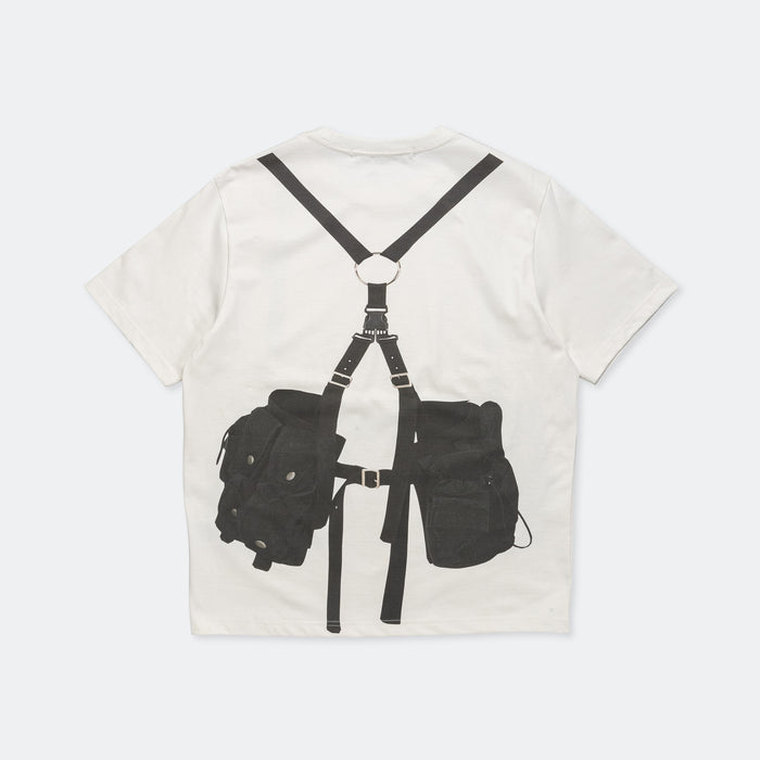 Utility Vest Trompe L'oeil T-Shirt - White