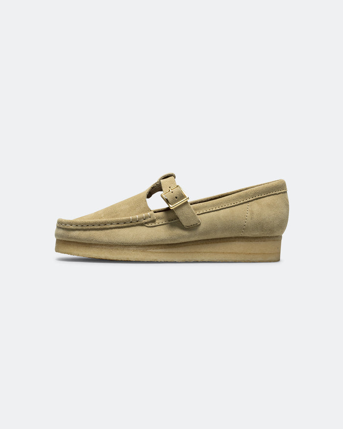 Womens Wallabee T Bar - Maple Suede