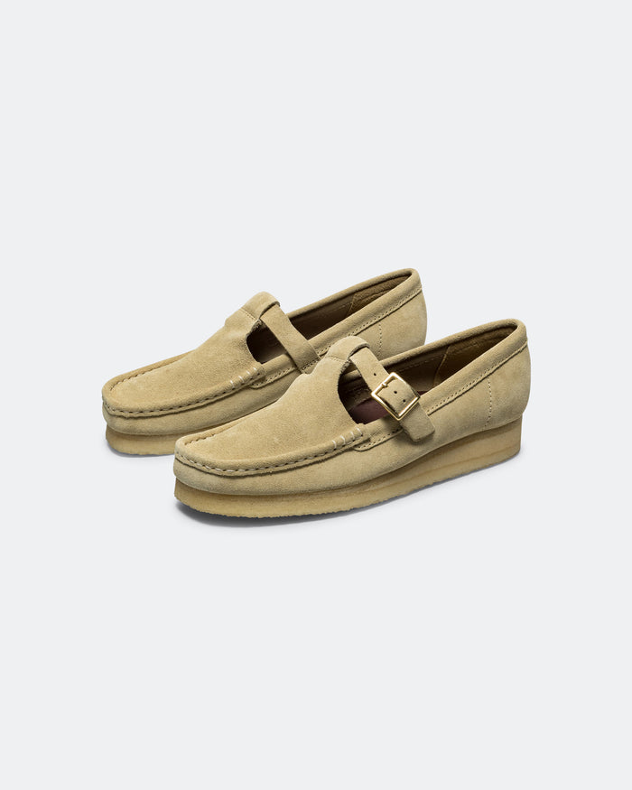 Womens Wallabee T Bar - Maple Suede
