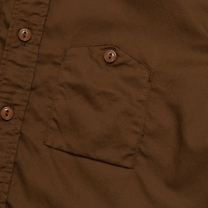 Work Shirt - Brown Cotton Micro Sanded Twill